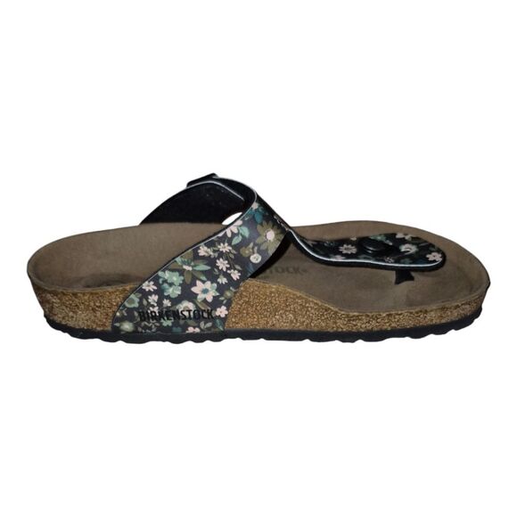 Birkenstock Gizeh Magical Flower Dark Teal Size 7 38 Ladies Sandals Birko Flor - Picture 5 of 10
